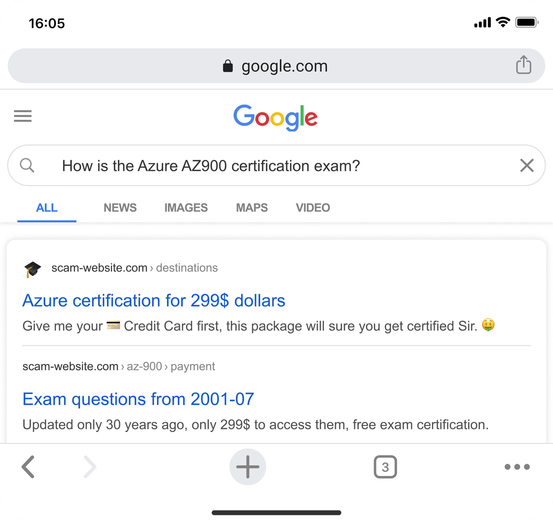 Google search unreliable results